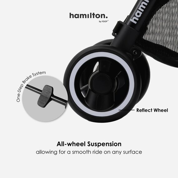Hamilton by Yoop Everyday Stroller Autofold System Cabin Compartments, Color: Kaki, 6 image