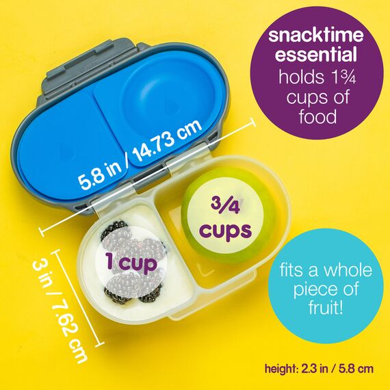 b.box Snackbox Mini Bento Lunch Box, Color: Blue, 2 image