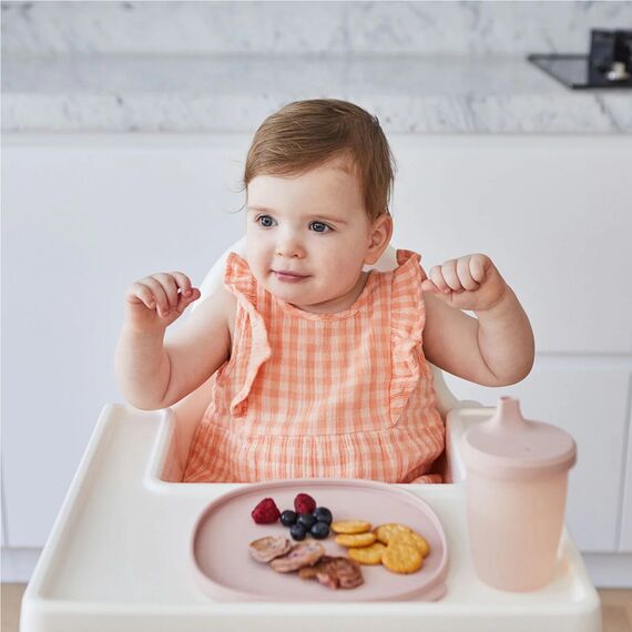 b.box Silicone Suction Plate with Lid , Color: Latte, 6 image