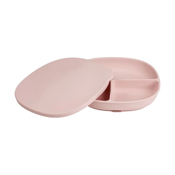 b.box Silicone Suction Plate with Lid , Color: Blush