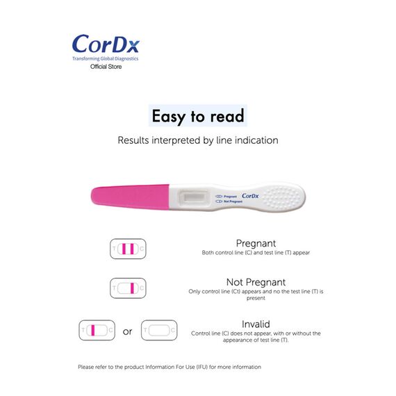 CorDx Midstream Pregnancy Test FDA Approved - 1 Test, 2 image