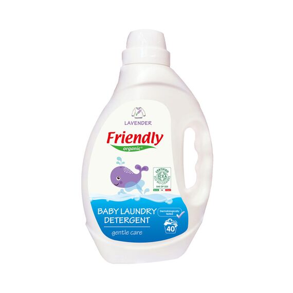 Friendly Organic Baby Laundry Detergent 2L Pack of 2 Lavender - White, 2 image