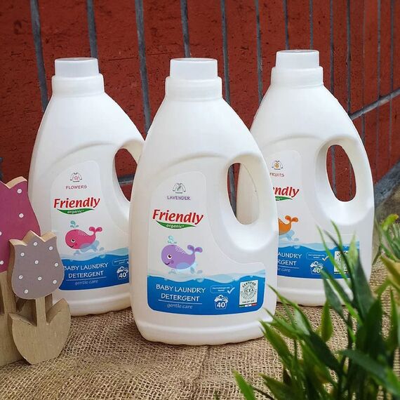Friendly Organic Baby Laundry Detergent 2L Pack of 2 Lavender - White, 3 image