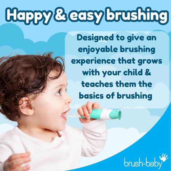 Brush-Baby BabySonic Electric Toothbrush Replacement Brush Heads Pack of 2 for 0–18 Months, 7 image