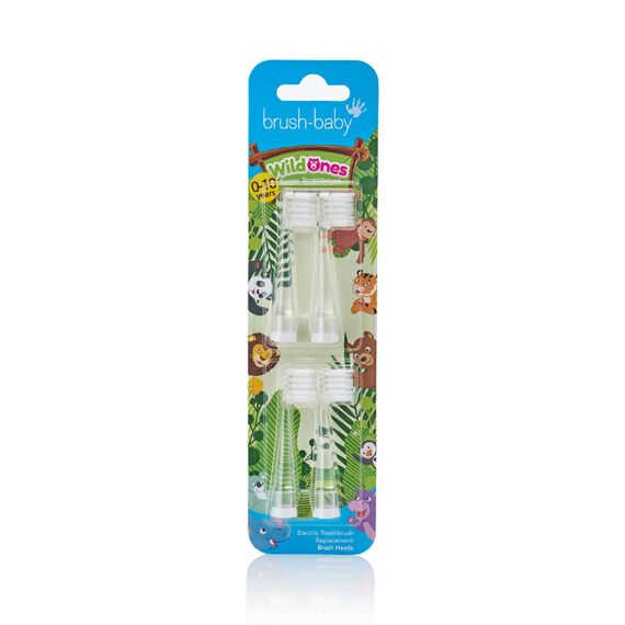 Brush-Baby WildOnes Replacement Brush Heads Pack of 4 for 0–10 Years, 2 image
