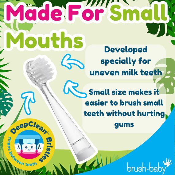 Brush-Baby WildOnes Replacement Brush Heads Pack of 4 for 0–10 Years, 4 image
