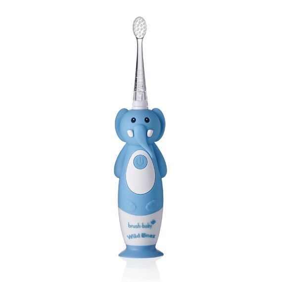 Brush-Baby WildOnes Rechargeable Electric Toothbrush for Kids 0–10 Years, Color: Blue