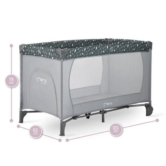 MoMi Belove Travel Crib, Color: Grey, 2 image