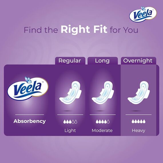 Veela Cushion Soft Maxi Pads for Women Heavy Flow Feminine Hygiene Pads Overnight 8 Count, 2 image