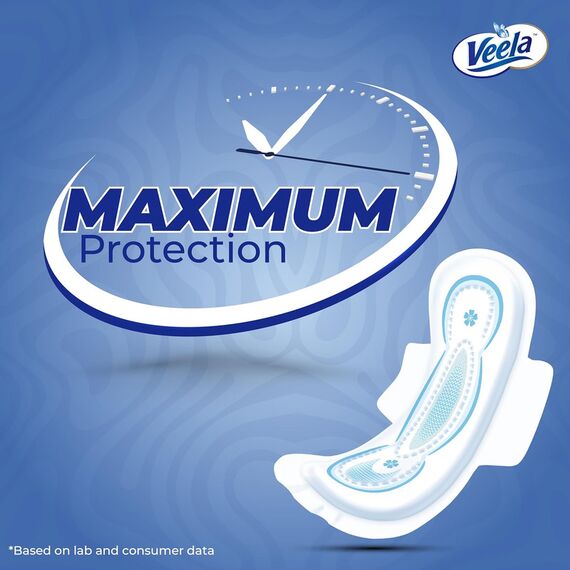 Veela Cushion Soft Ultra Thin Pads for Women Heavy Flow Feminine Hygiene Pads Long 8 Count, 4 image