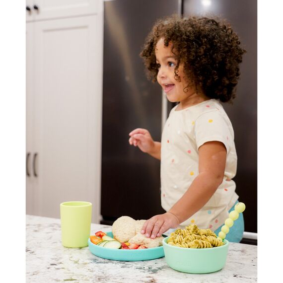 Melii Silicone Meal Set Plate Bowl & Cup 3 Pcs, Color: Multicolor, 5 image