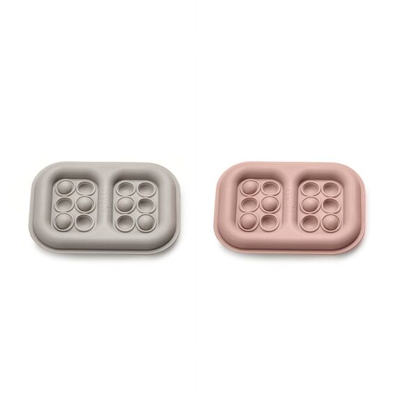 Melii Silicone Pop-It Ice Pack 2 Pcs, Color: Pink & Grey