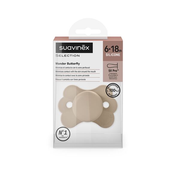 Suavinex SX Pro Ultra Soft Butterfly Pacifier 6–18 Months, Color: Green, 3 image