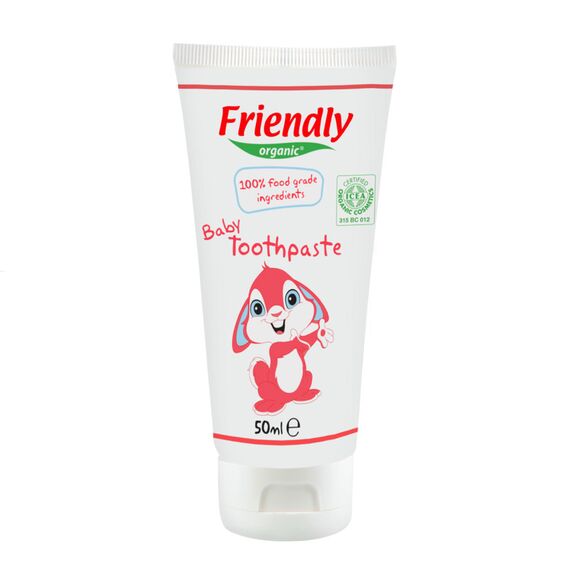 Friendly Organic 50ml Baby Toothpaste 100% Food Grade - Raspberry, 2 image