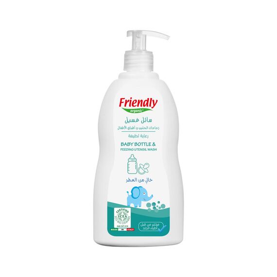 Friendly Organic 500ml Fragrance Free Baby Bottle & Feeding Utensil Wash - Clear