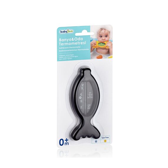 Babyjem Bath & Room Thermometer for Babies 0 Months+, Color: Black, 3 image