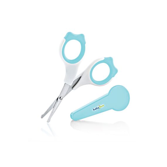 Babyjem 2-Piece Nail Scissors with Case Set for Babies 0 Months+, Color: Blue, 2 image