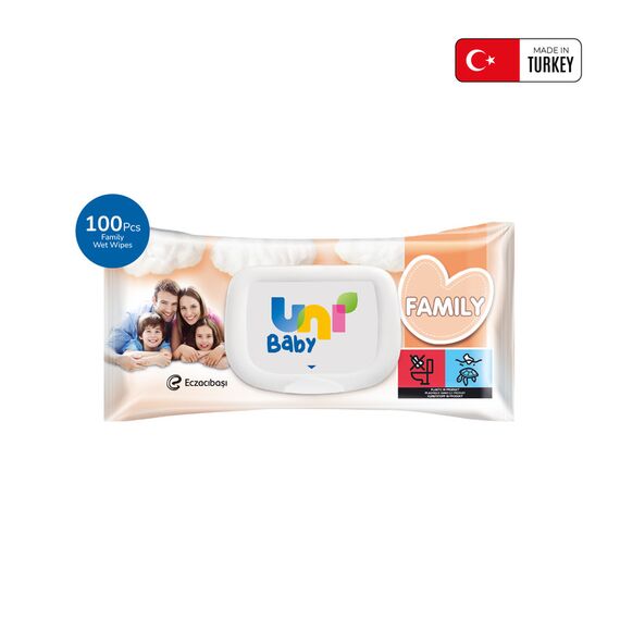Uni Baby Family Wet Wipes 100 pcs