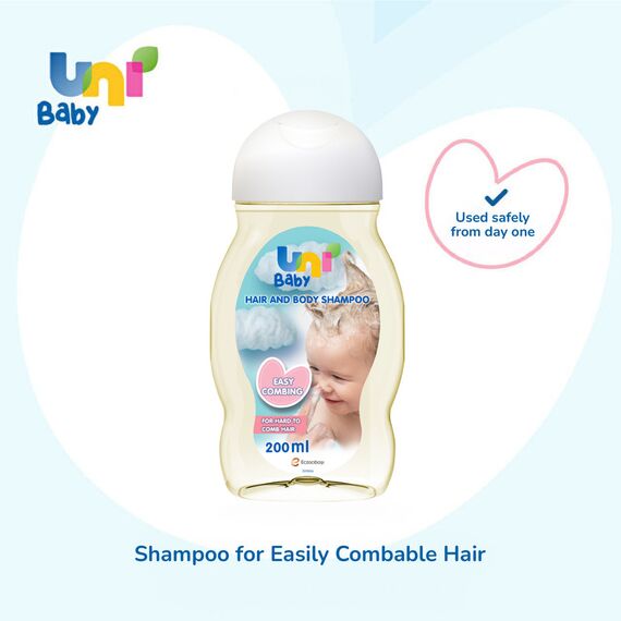 Uni Baby Easy Combing Hair and Body Shampoo 200 ml, 2 image