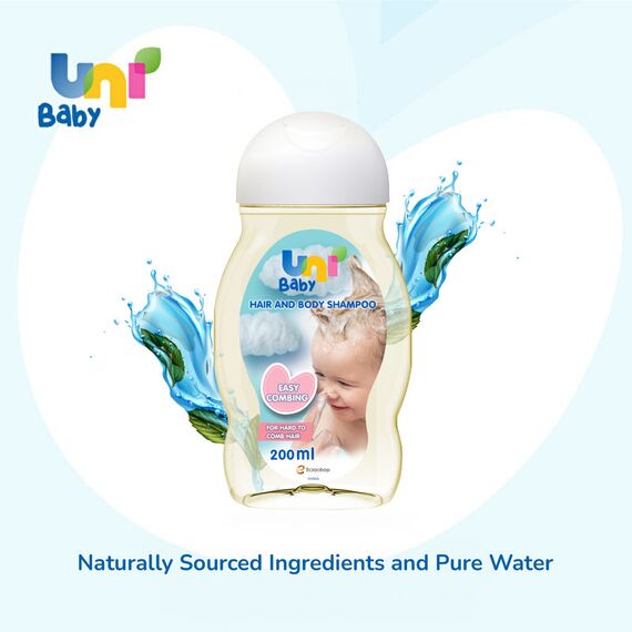 Uni Baby Easy Combing Hair and Body Shampoo 200 ml, 3 image