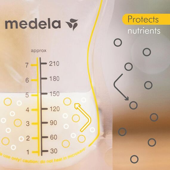 Medela Easy Pour Breast Milk Storage Bags 210 ml (25 pcs), 4 image