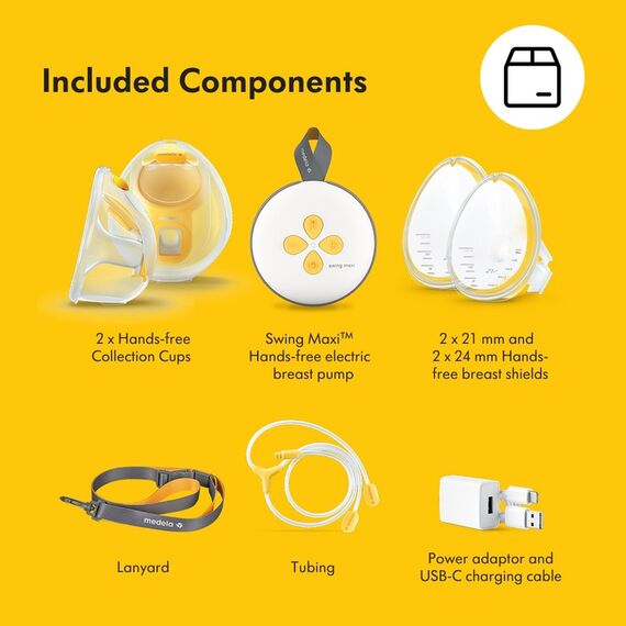 Medela Swing Maxi Hands-Free Double Electric Breast Pump USB Charger, 11 image