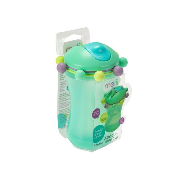 Melii Abacus Straw Sippy Cup 340 ml, Color: Mint