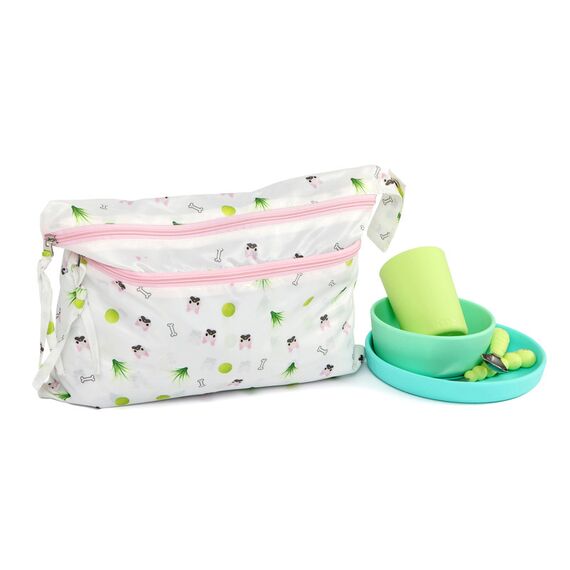 Melii Multi Purpose Waterproof Wet Bag, Color: White & Pink, 3 image