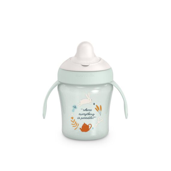 Suavinex Baby Training Cup with Rigid Spout & Removable Handles Spill-proof Ergonomic Shape Designed for Small Hands 6M+ 200ml Green, 2 image