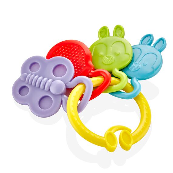 Babyjem Rattle Teether 3+ Months, Color: yellow