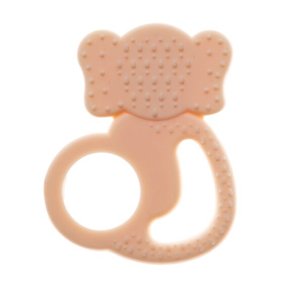 BabyJem Silicone Elephant Teether with Stainless Steel Core, Color: pink, 3 image