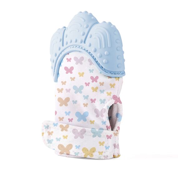 Babyjem Baby Teething Glove Butterfly 3+ Months, Color: Blue