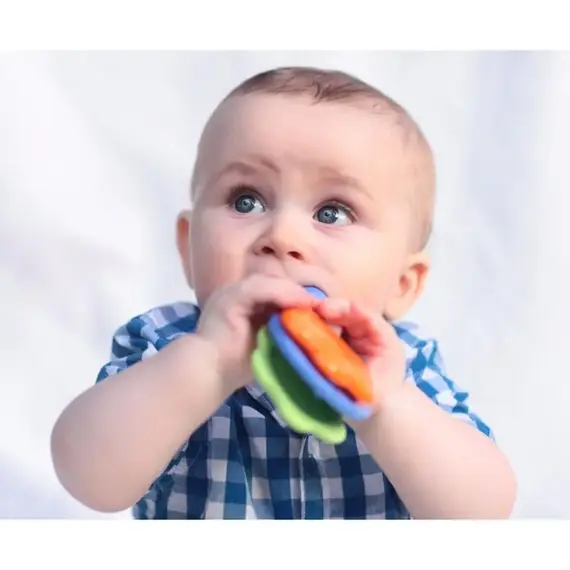 Babyjem Rattle Teether 3+ Months, Color: Purple, 2 image