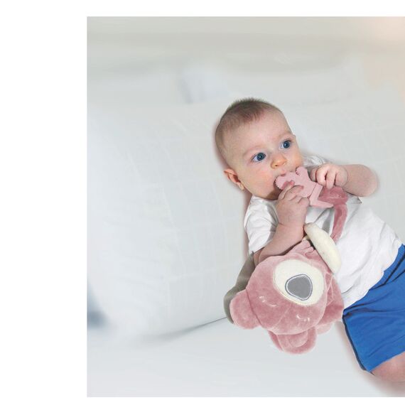 Babyjem Sleep Buddy with Teether 0+ Months, Color: pink, 3 image