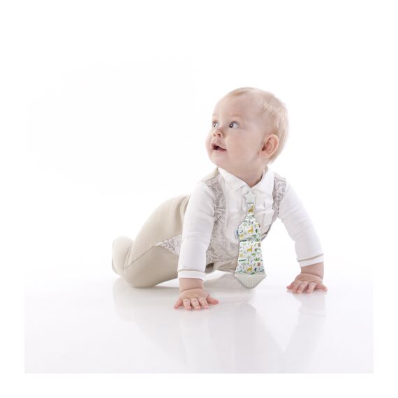 Babyjem Baby Teething Scarf & Tie 3+ Months, Color: Beige, 7 image