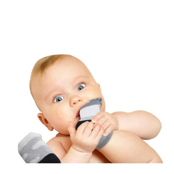 Babyjem Sock Teether 3-12 Months, Color: Grey, 5 image