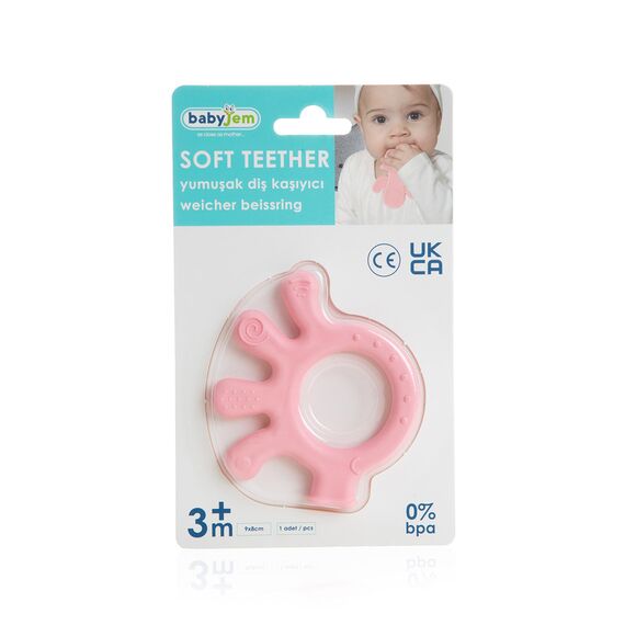 BabyJem Baby Teether Octopus, Color: pink, 7 image