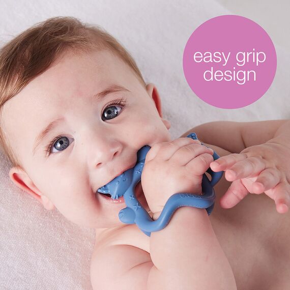 b.box Wrist Teether Soft Silicone Teething Toy 3m+, Color: Blush, 4 image