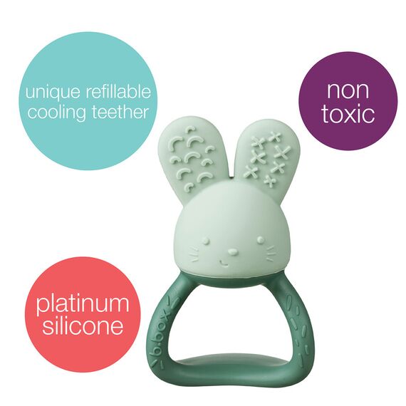 b.box Chill + Fill Teether Fillable Water Teething Toy 3m+, Color: Sage, 2 image