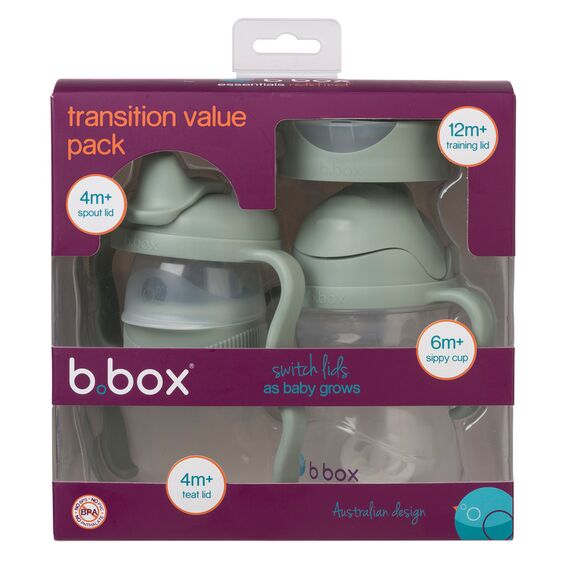 b.box Transition Value Pack 4-in-1 Feeding Set, Color: Grey, 6 image