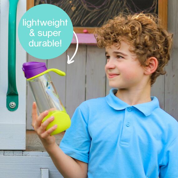 B.Box 600ml Sport Spout Drink & Water Bottle, Color: Blue Slate, 5 image