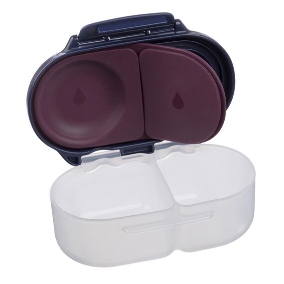 B.Box Mini Bento Snackbox – 2 Compartments, Color: Navy Blue, 3 image