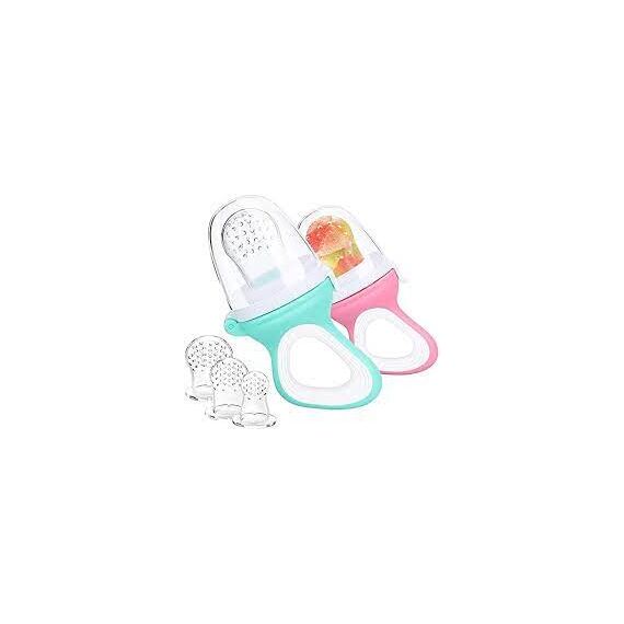 Babyjem Silicone Fruit & Vegetable Feeder 6+ Months, Color: pink, 4 image