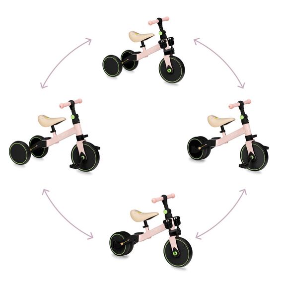 MoMi Loris 4in1 Ride-On Bike, Color: pink, 5 image