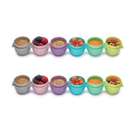 Melii Snap & Go Pods Baby Food Storage Container 2oz 12 pcs, 4 image