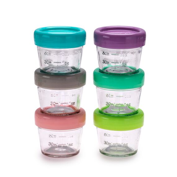 Melii Glass Food Storage Container 4oz Set of 6 pcs