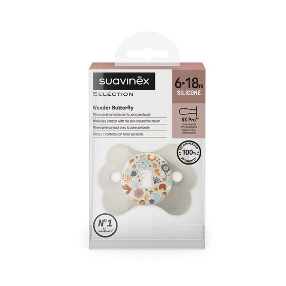 Suavinex SX Pro Ultra Soft Butterfly Pacifier 6–18 Months, Color: Multicolor, 3 image