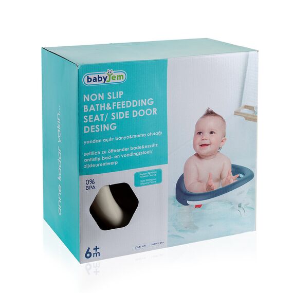 Babyjem Anti-Slip Baby Bath & Sleeping Seat, Color: White & Beige, 6 image