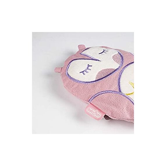 Babyjem Cherry Seeds Filled Velvet Colic Owl Shaped Pillow 0 Months+, Color: Multicolor, 2 image