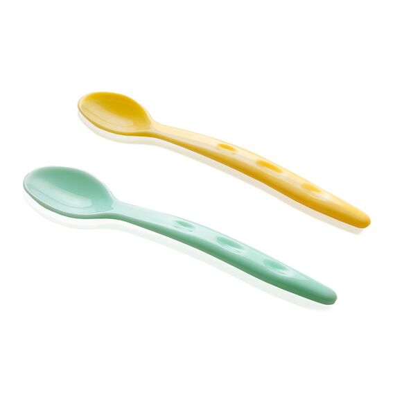 Babyjem Baby Food Spoon 2 Pcs, Color: Green & Yellow, 3 image